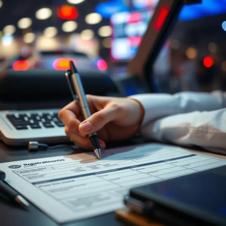 Updating Vehicle Registration Details with VicRoads Vehicle registration form being filled out with a pen on a desk
