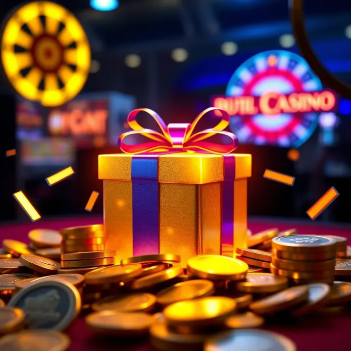 Strategies to Maximize Benefits from Casino Welcome Bonuses Illustration of a glowing gift box surrounded by coins representing maximizing casino bonus rewards