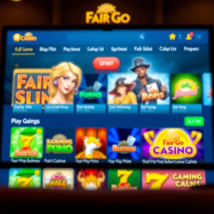 User-friendly interface of Fair Go Casino showcasing various slot games on the homepage
