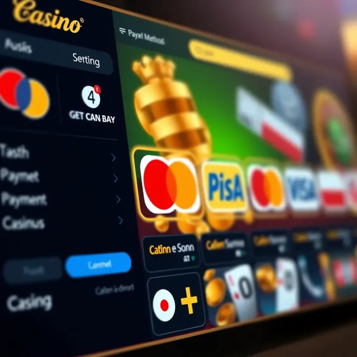 Secure online payment methods icons highlighted on a casino website interface
