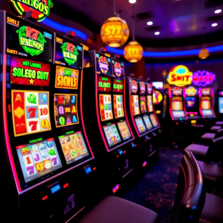 Colorful slot machine reels featuring diverse symbols in Fair Go Casino environment