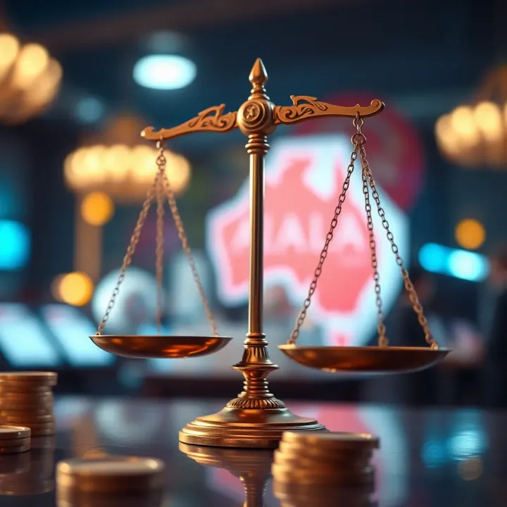 Scales of justice symbolizing fairness and equality in the Australian community
