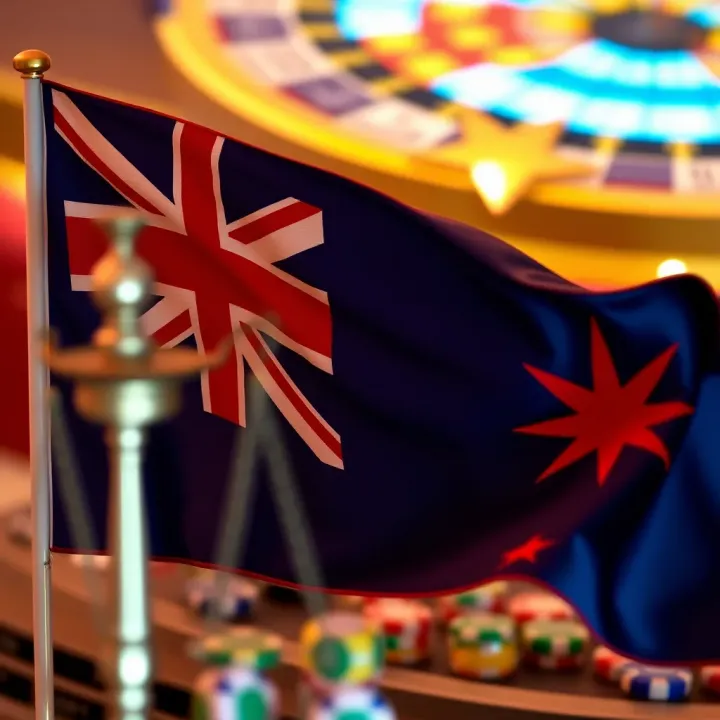 Australian Flag Representing Equality and the Fair Go Principle Illustration of Australian flag intertwined with symbols of equality and justice