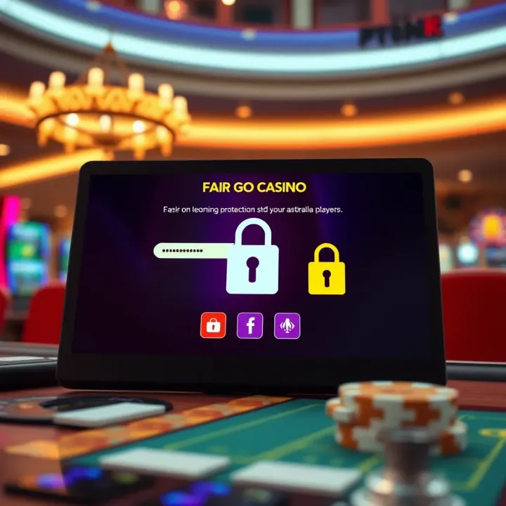 Secure online casino account setup showing password protection and safety icons