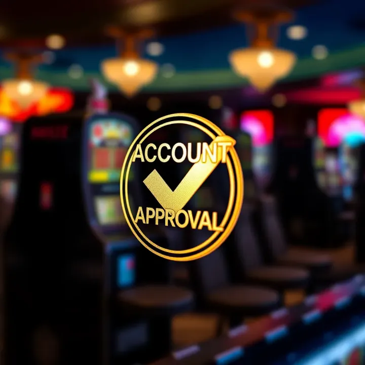 Close-up of a digital verification badge symbolizing account approval at an online casino
