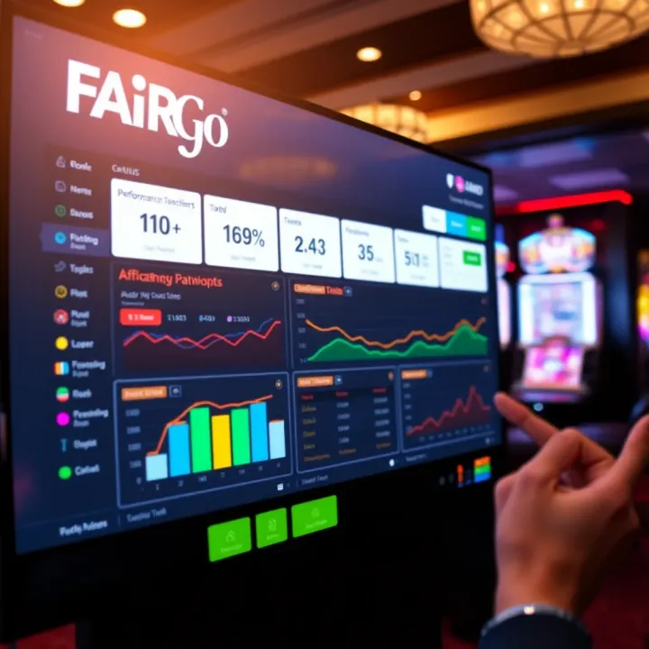 Digital dashboard showing Fair Go Casino affiliate tools and performance tracking features
