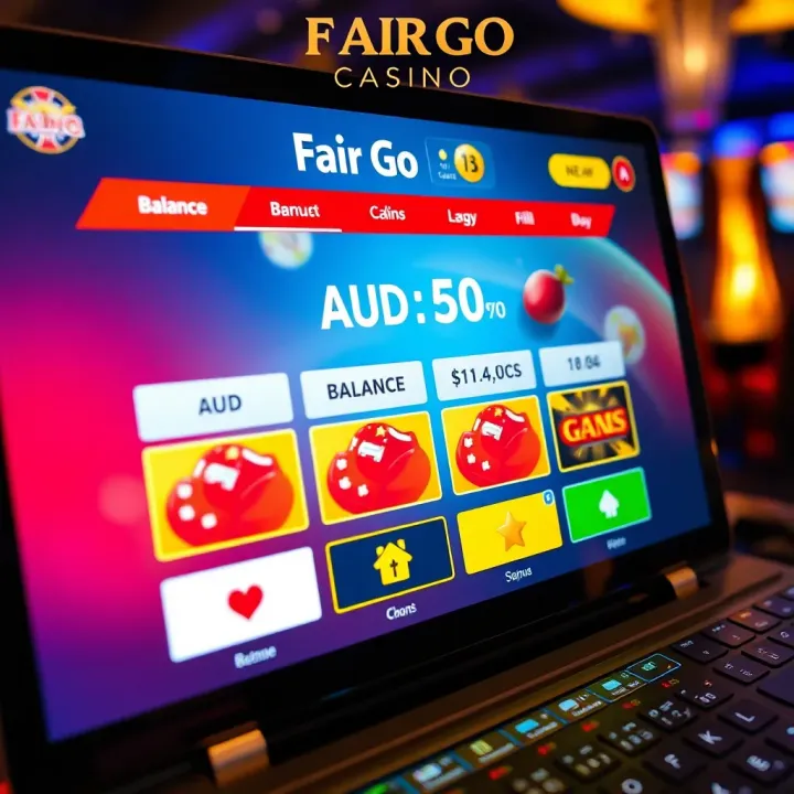 Australian online casino interface showing AUD balance and game selection