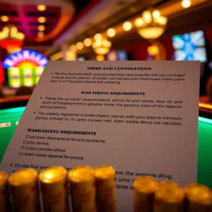 Understanding Terms and Wagering Requirements for Fair Go Casino Bonuses Graphic showing key terms and conditions with highlighted wagering requirements and eligibility icons