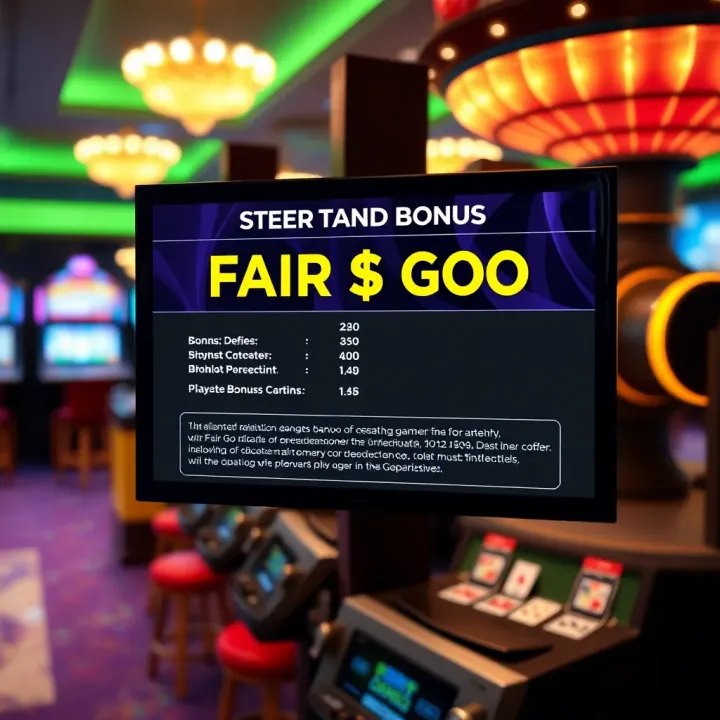 Fair Go Casino Bonus and Wagering Conditions Explained Illustration of a digital screen displaying bonus details and wagering conditions for online casino players