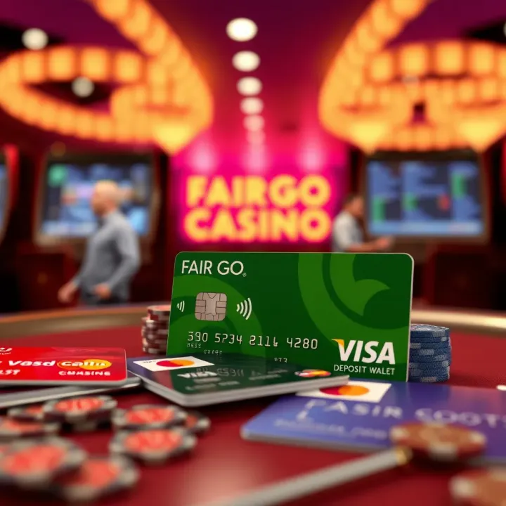 Various payment cards and digital wallets representing deposit methods at an online casino