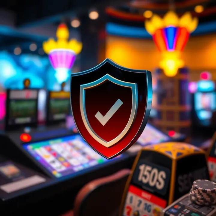 Secure transaction symbol with shield and checkmark signifying safety in online casino deposits