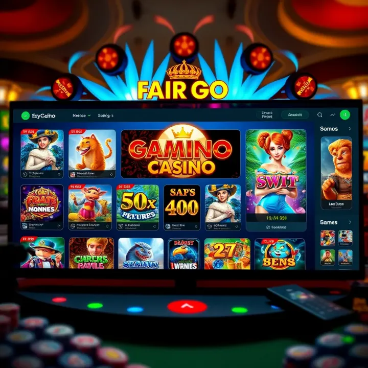 Online casino interface showcasing diverse slot games and interactive features