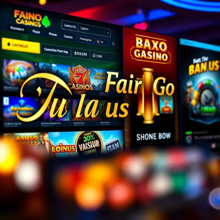 Online casino interface showing various game categories and bonus offers