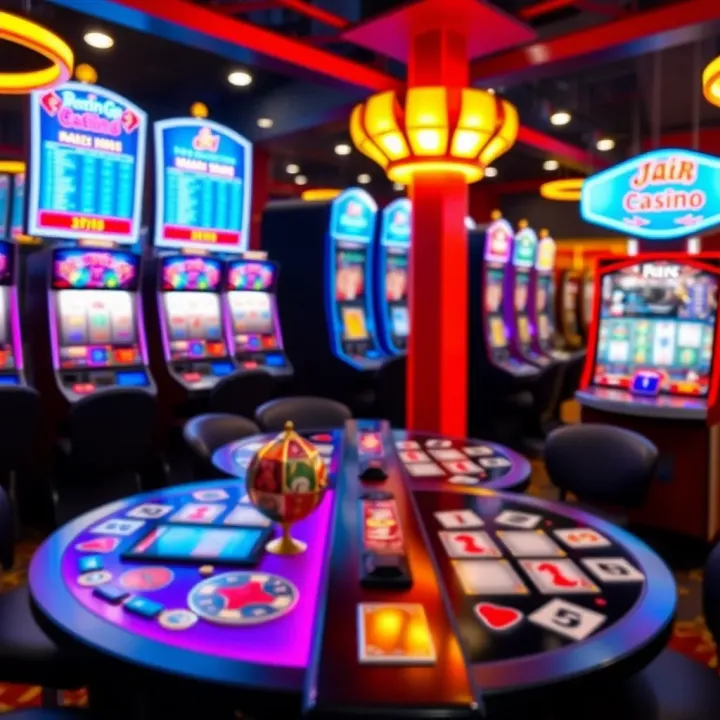 Brightly colored pokies and table games interface on Fair Go Casino.com