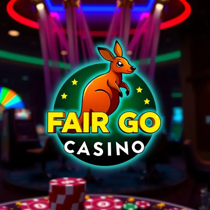 Fair Go Casino logo featuring a stylized kangaroo with a vibrant color palette symbolizing Australian culture and trust