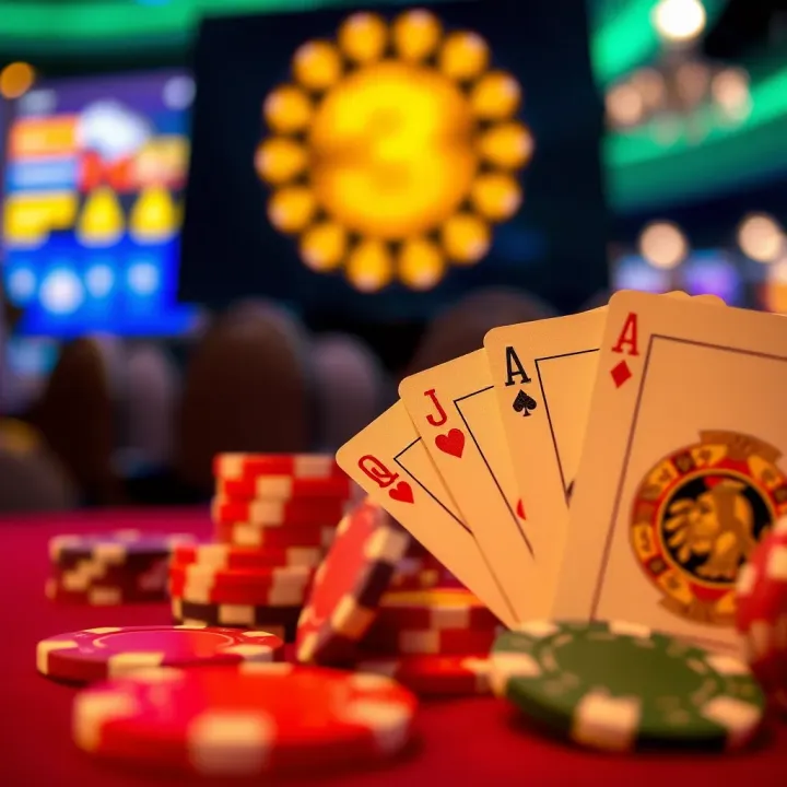 Illustration of gaming chips and cards highlighting benefits and terms of a no deposit bonus