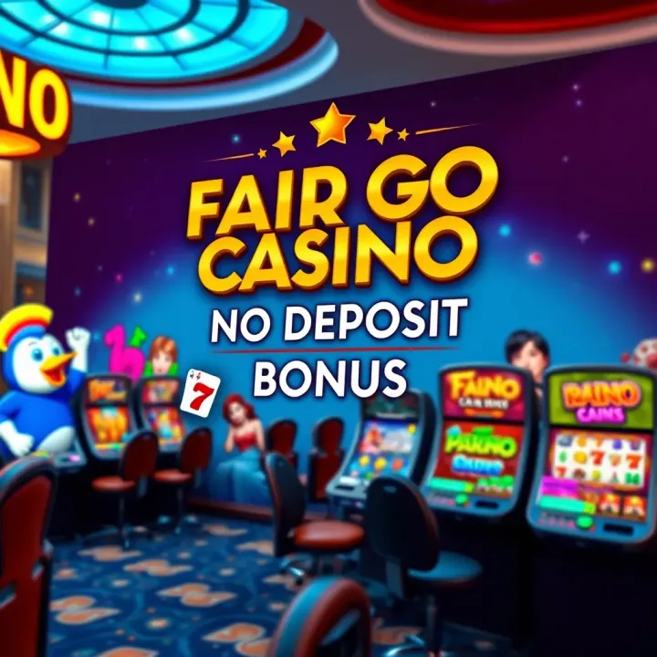 Fair Go Casino banner showcasing no deposit bonus offer with vibrant casino game icons