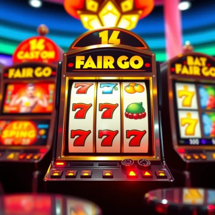 Fair Go Casino No Deposit Codes Promotion Featuring Slot Machine Wins Illustration of a casino slot machine displaying winning symbols with vibrant lights