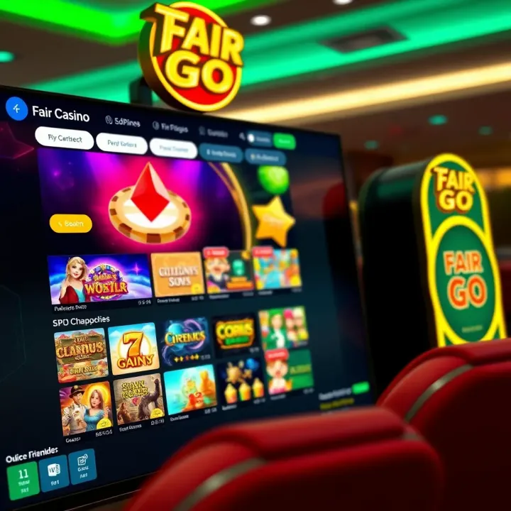 Fair Go Casino Platform Interface Interface of an online casino platform showing various game options and user-friendly navigation
