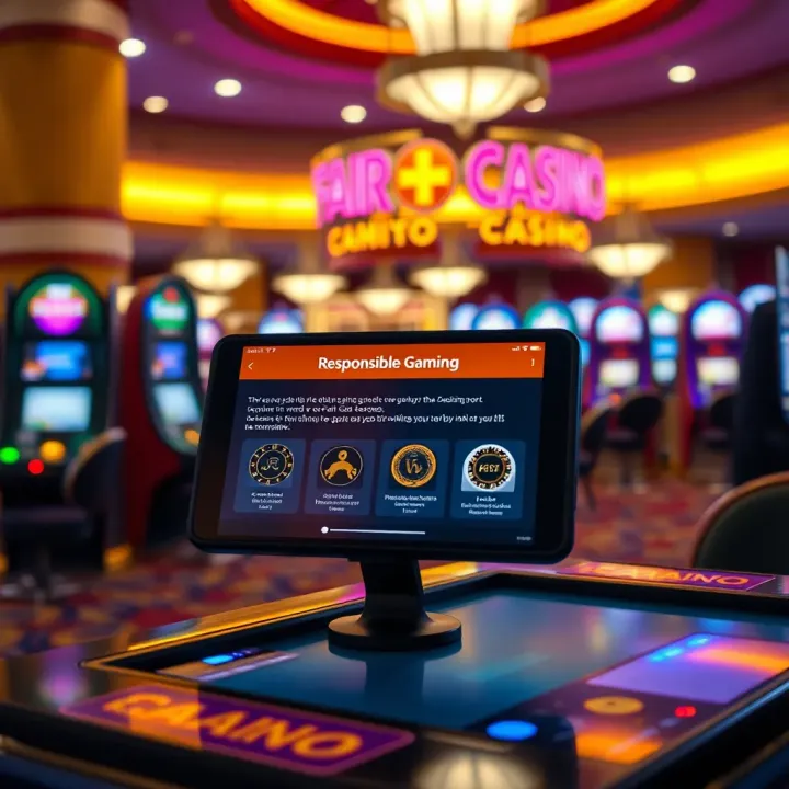 Responsible gaming resources displayed on a digital device for player awareness