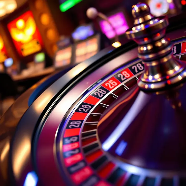 Fair Go Casino roulette wheel with numbered pockets and a spinning ball