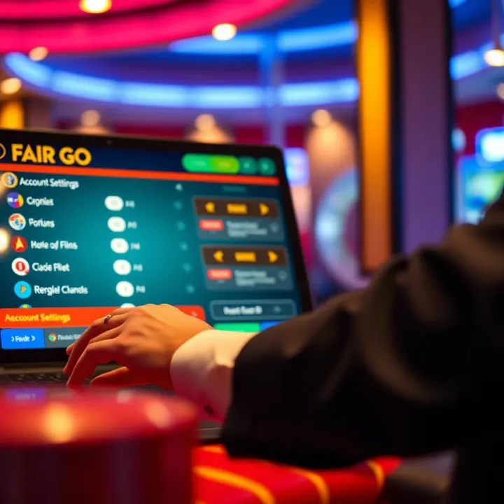 Managing Account Settings in Fair Go Desktop Version User managing account settings on Fair Go desktop platform with visible options and controls