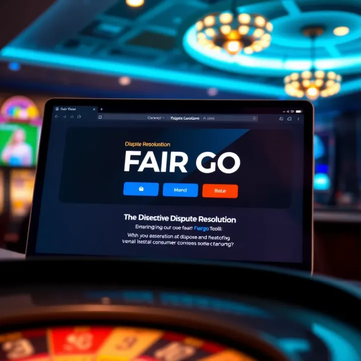 Illustration of a digital dispute resolution interface on the Fair Go website