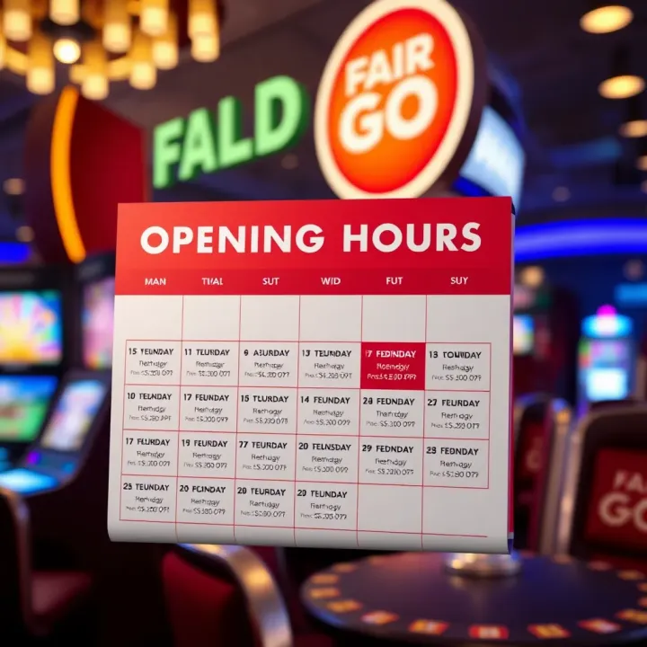 Illustration of a calendar displaying various opening hours for Fair Go Finance locations