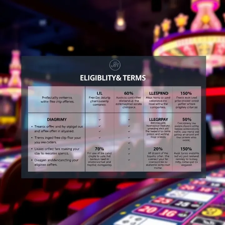 Diagram Detailing Eligibility and Terms for Fair Go Free Chip Offers Diagram explaining eligibility criteria and terms for free chip offers in Australian online casinos