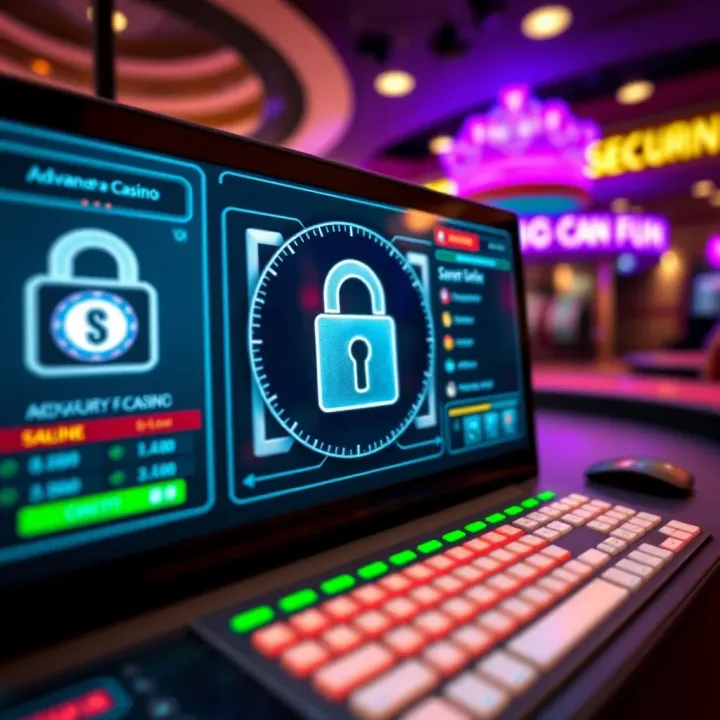 Advanced Security Measures at Fair Go Fun Casino Secure online casino interface showing locked padlock icon and digital security elements