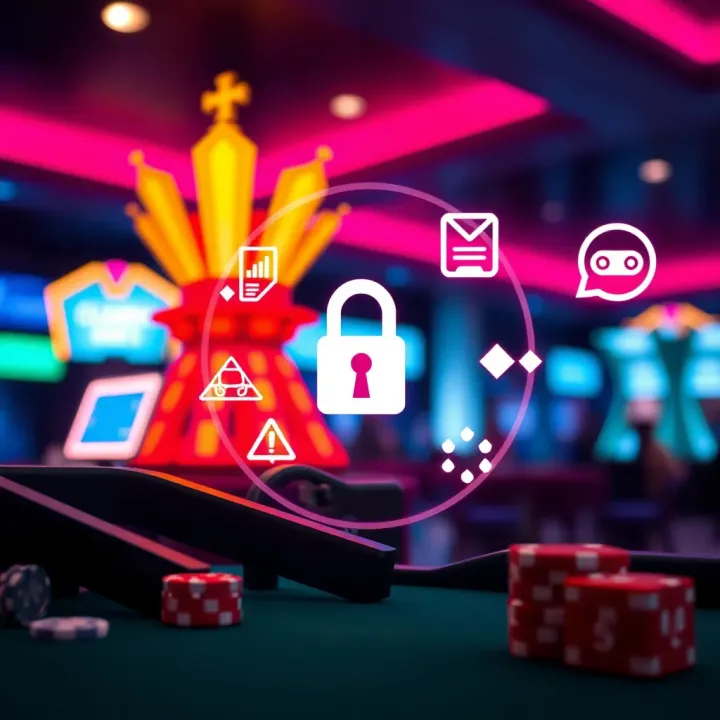 Illustration of digital security icons representing safe online transactions on Fair Go