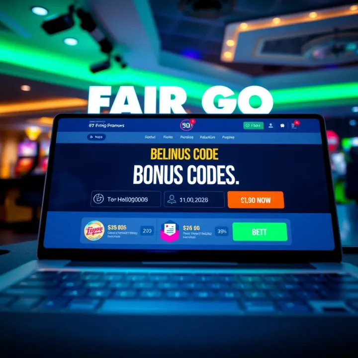Interactive Betting Platform Featuring Bonus Code Entry Online betting platform displaying bonus code input and promotional offers