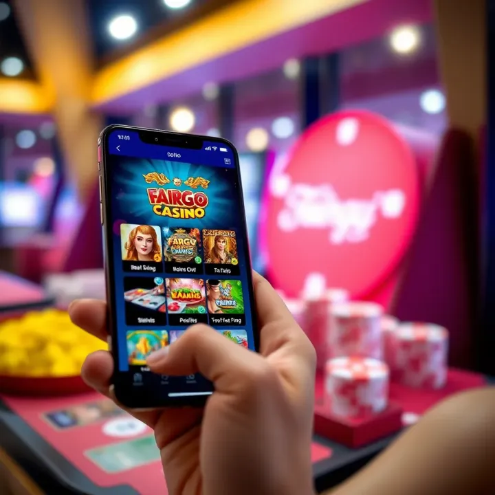 Mobile device displaying FairGo Casino interface with game options available