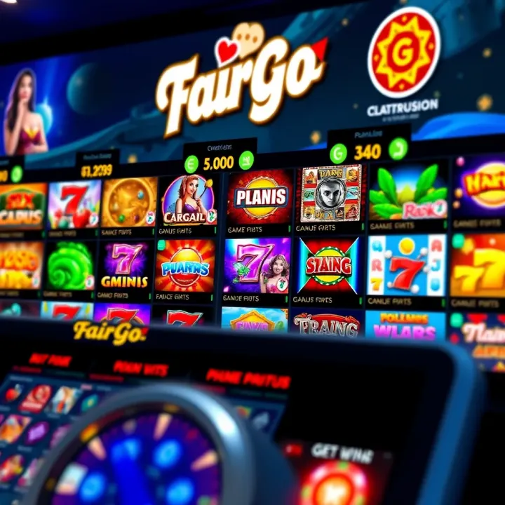 Colorful online casino interface displaying a variety of slot games with vibrant graphics and engaging themes