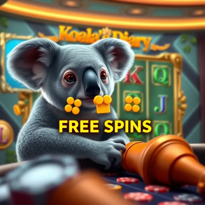 Bonus feature screen in Koala's Diary slot highlighting free spins and special rewards