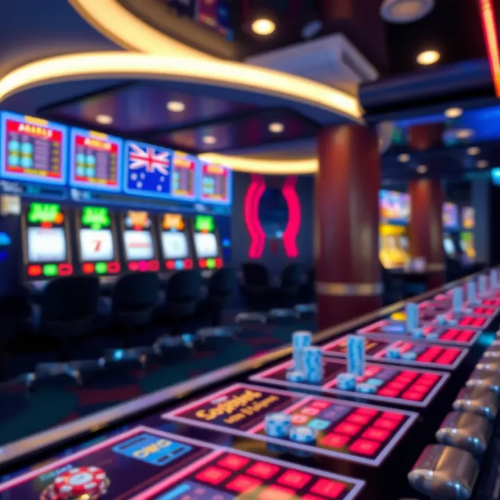 Illustration of a secure online gambling environment with digital locks and Australian flag elements