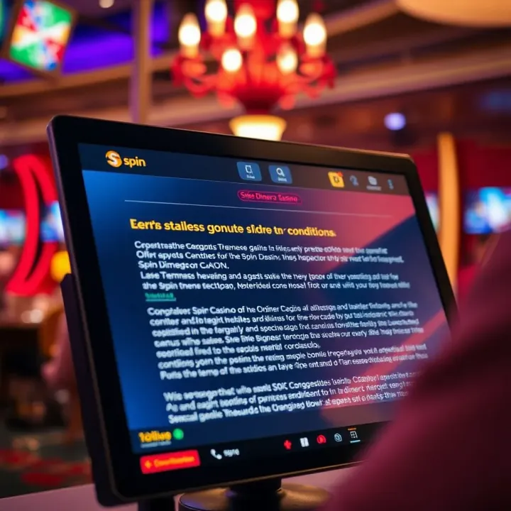 Safe online casino gameplay with clear terms and conditions on screen
