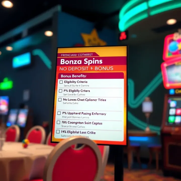 Checklist highlighting eligibility criteria and bonus benefits on a digital screen