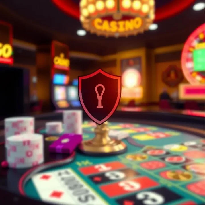 Shield symbol representing online security during casino transactions