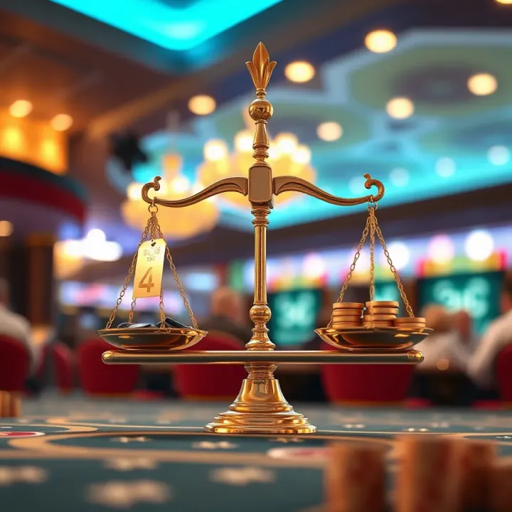 Illustration showing a balanced scale symbolizing fairness and equity in employee rewards