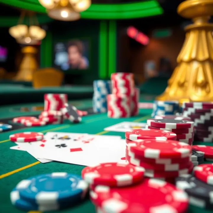 Key Features of Fair Go Casino Explained Colorful casino chips and playing cards on a casino table