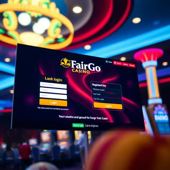 Fair Go Casino Homepage Interface Overview Interface showing Fair Go Casino homepage with login and registration options