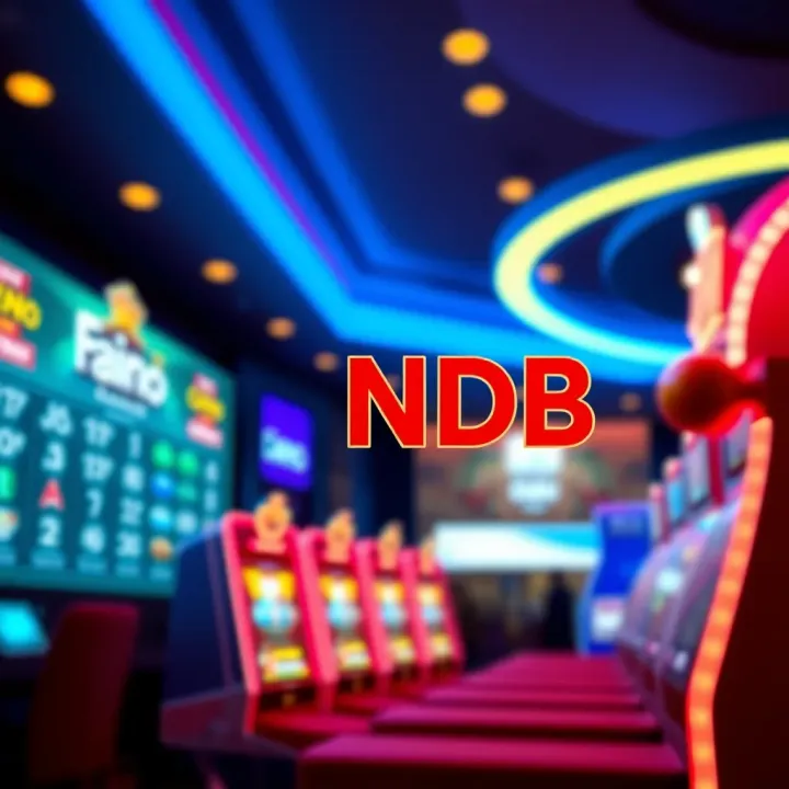 Illustration of a digital casino interface displaying NDB codes for promotional offers