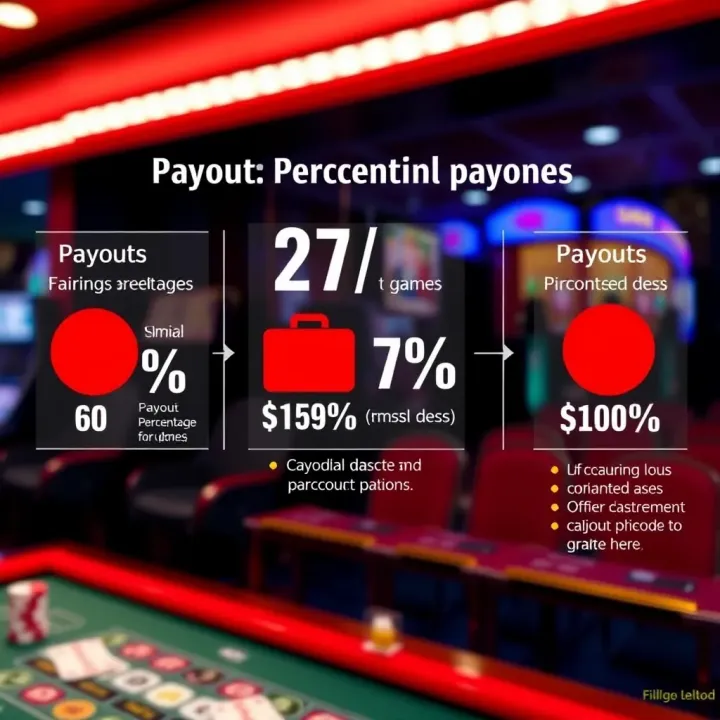 Diagram illustrating the payout percentages and fairness factors of casino games at Fair Go Casino