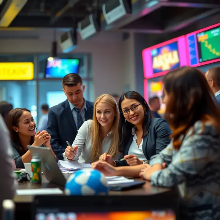 Illustration of diverse individuals collaborating in a workplace symbolizing fairness and equal opportunity
