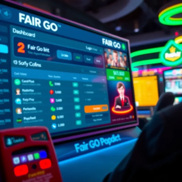 Dashboard interface of Fair Go platform showing secure login and user options