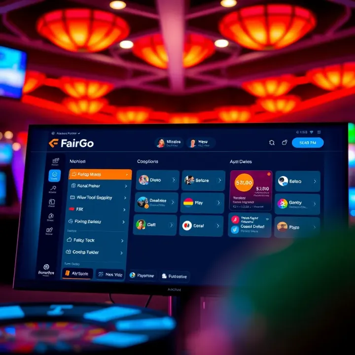 Dashboard view of the FairGo Portal showcasing main navigation menu and user options