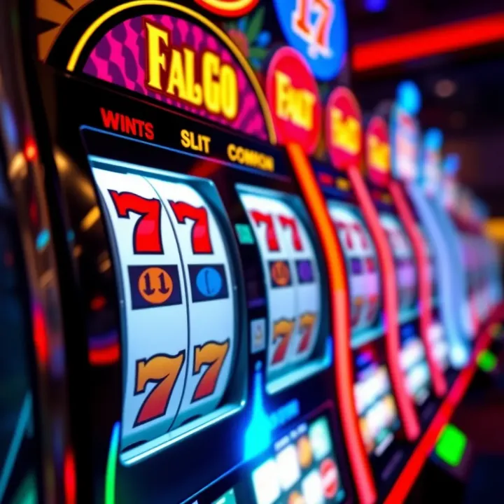 Slot Reels Displaying Winning Combination at Fair Go Casino Colorful slot machine reels showing winning combination at Fair Go Casino