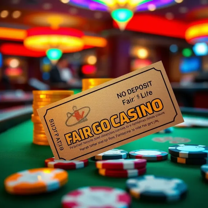 Illustration of casino tokens and a digital coupon symbolizing no deposit bonuses at Fair Go Casino