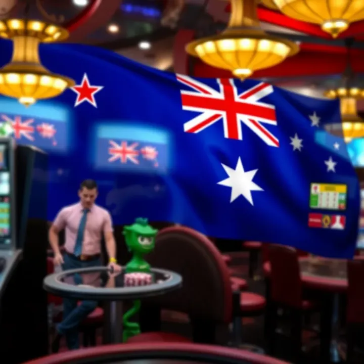 Australian Values Influenced by the Fair Go Principle Visual representation of Australian flag blending with symbols of community, workplace, and politics